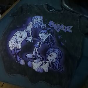 Bratz Retro Graphic Tee in blackish gray and Purple